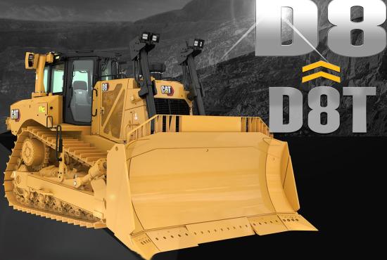 The D8T bulldozer is now the D8 dozer