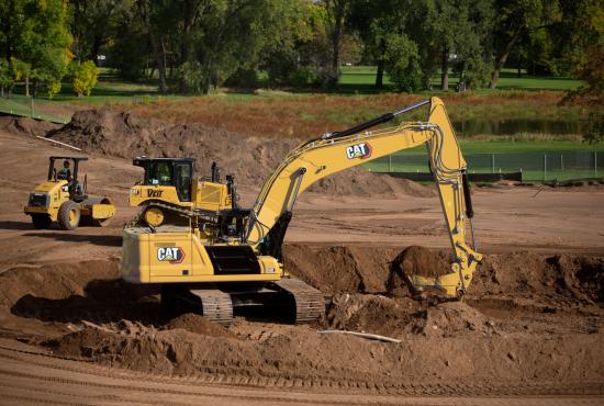 Site development is just one of the applications where the 340 excels. Site development is just one of the applications where the 340 excels.