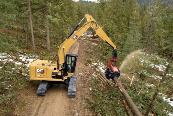 The Cat FM538 can process logs, build roads, load trucks, and more. The Cat FM538 can process logs, build roads, load trucks, and more.