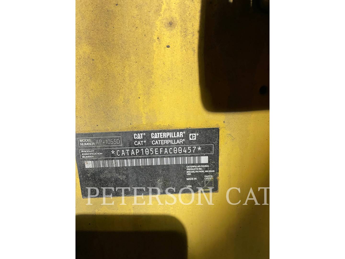 2007 CAT AP1055D ASPHALT PAVER