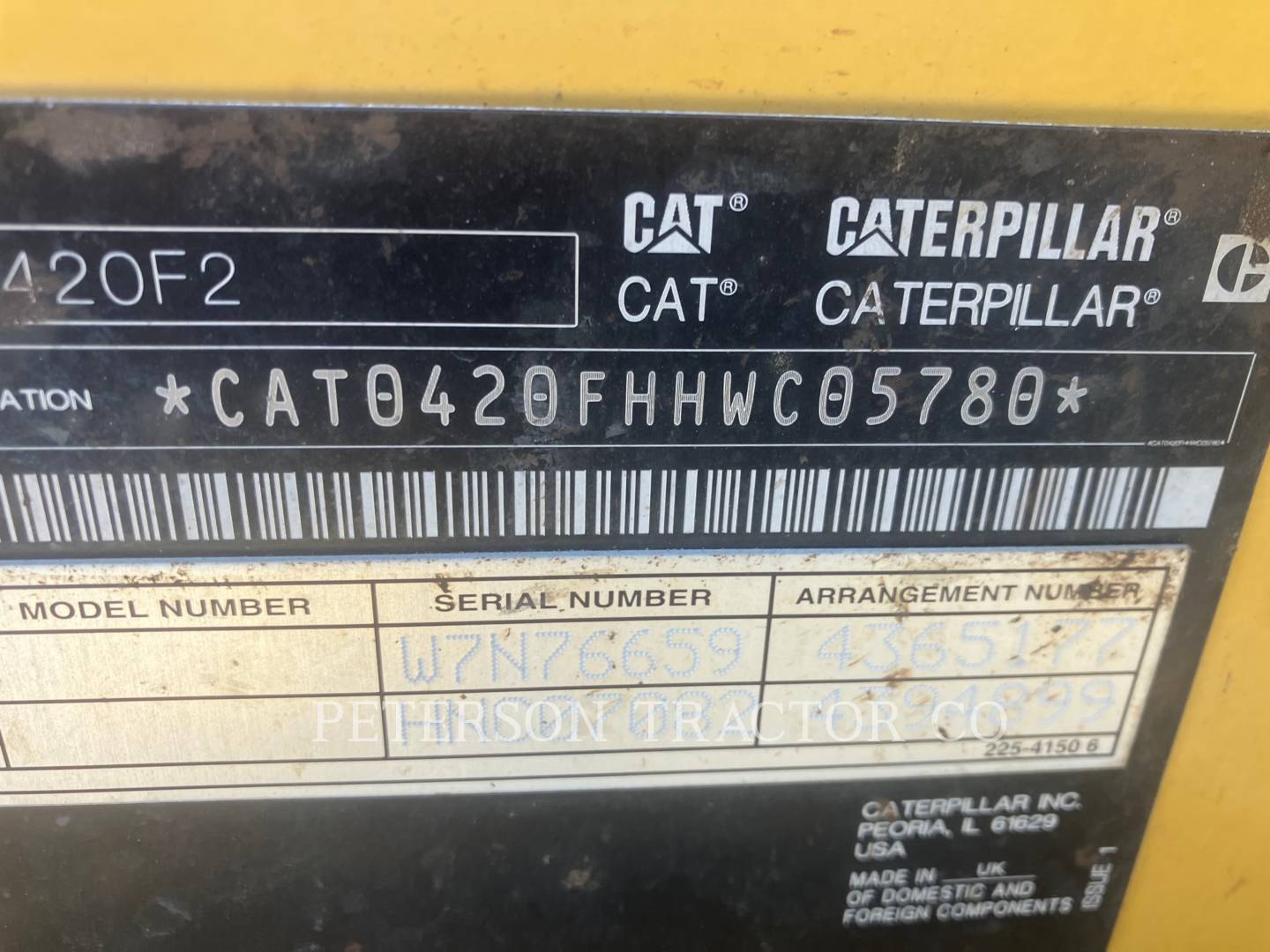 2020 CAT 420F2 BACKHOE LOADER