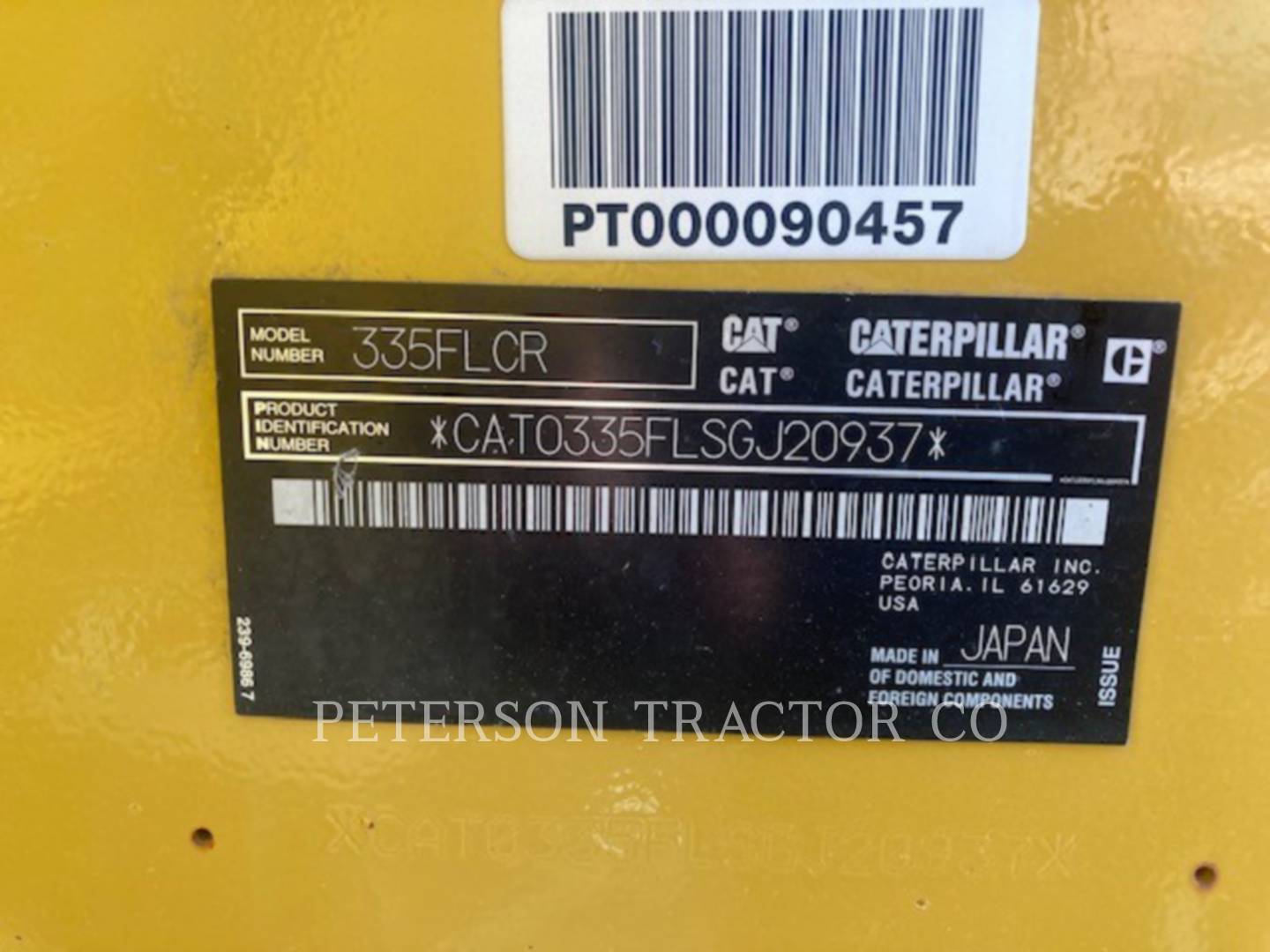 2020 CAT 335F CR EXCAVATOR